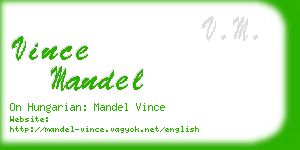 vince mandel business card
